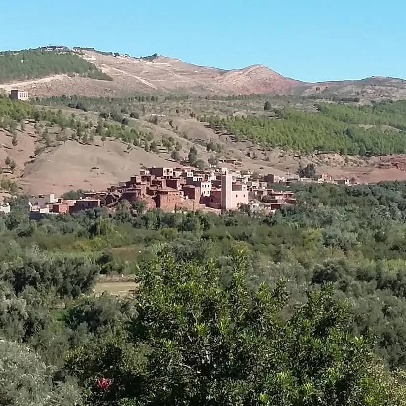 A clay-built village in Morocco's Atlas Mountains